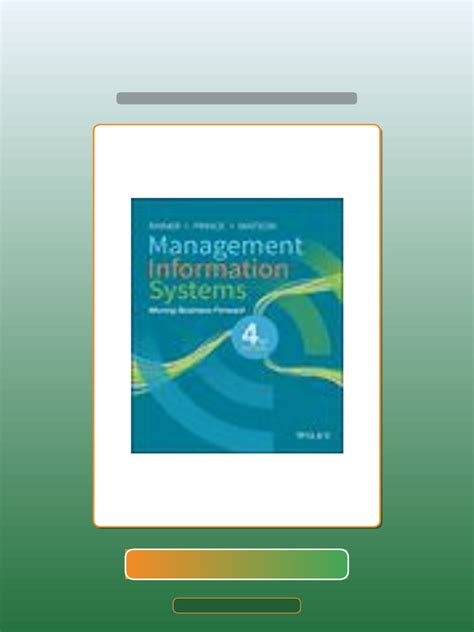 Management Information System 4th Edition Jawadekar