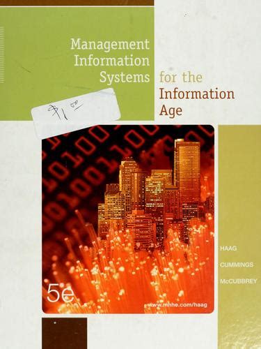 management information systems etc haag 9th edition
