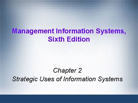 Management Information Systems Sixth Edition
