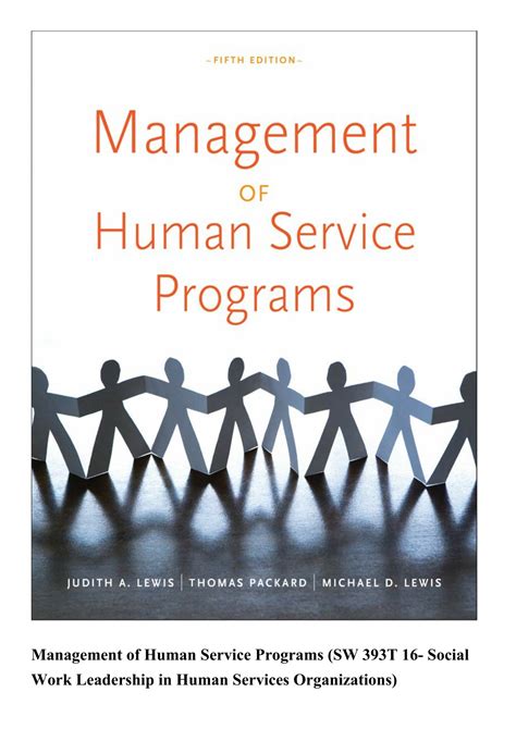 Management Of Human Service Programs 5th Edition