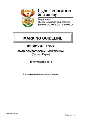 Full Download Management Communication N4 Paper 1 