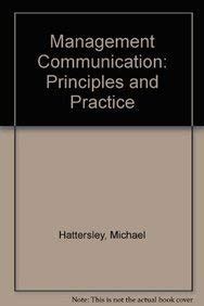 Read Online Management Communication Principles And Practice 3Rd Edition 