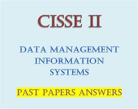 Read Management Information Systems Past Papers With Answers 