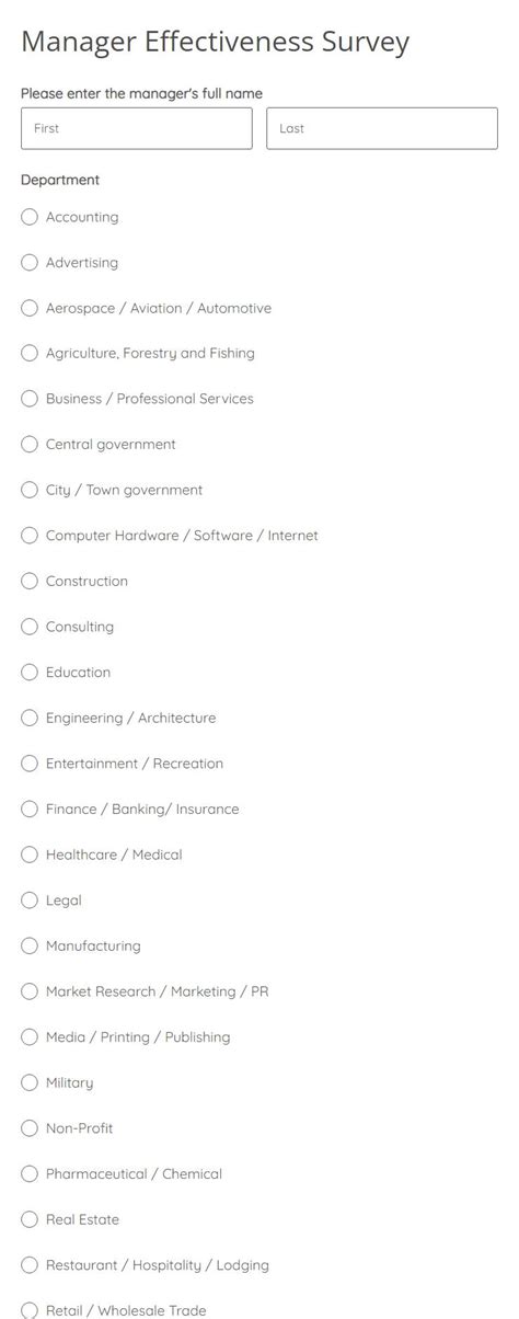Manager Effectiveness Survey