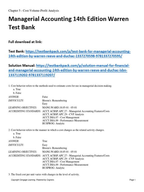 Managerial Accounting 14th Edition Exercise 8 20