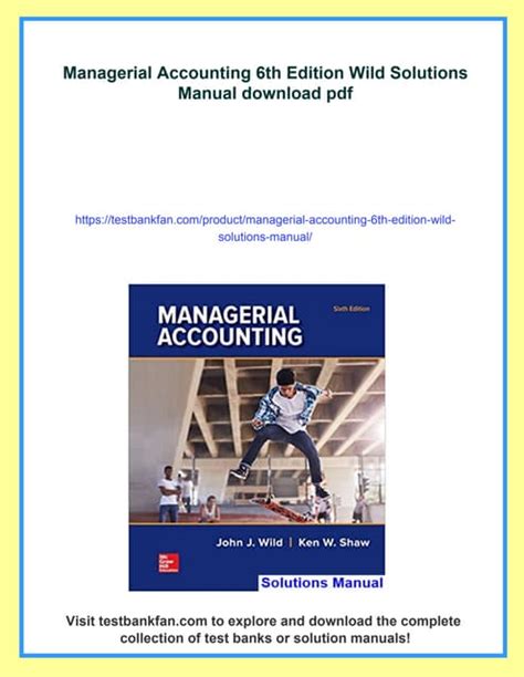 Managerial Accounting 6th Edition Problem Solution