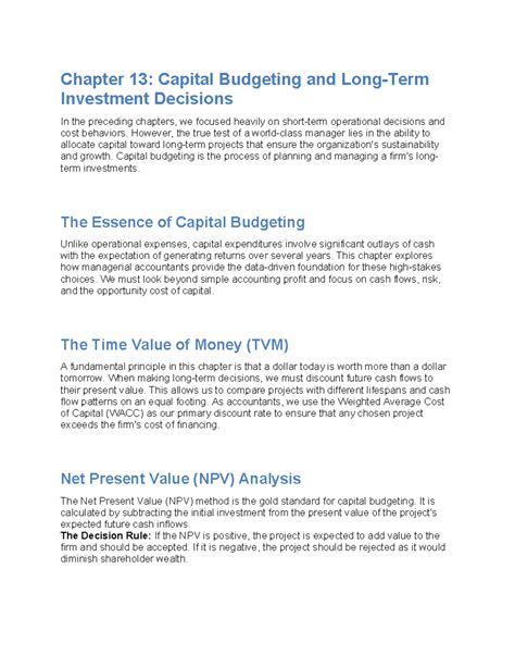 Managerial Accounting Chapter 13