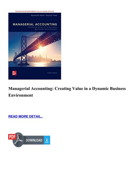 Managerial Accounting Creating Value In A Dynamic Business Environment 6th Edition By Hilton Ronald W Published By Mcgraw Hill Tx Hardcover
