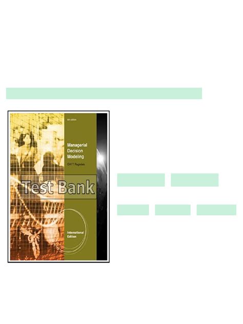 Managerial Decision Modeling 6th Edition