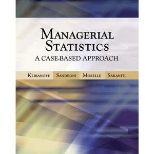 Managerial Statistics Klibanoff