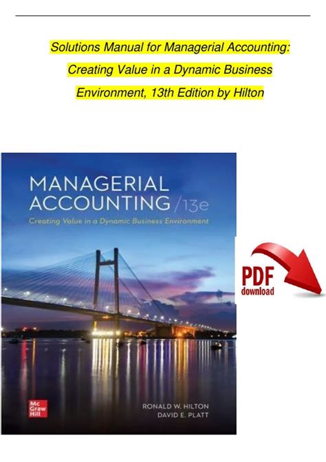 Read Online Managerial Accounting 13 Edition Solution Manual 