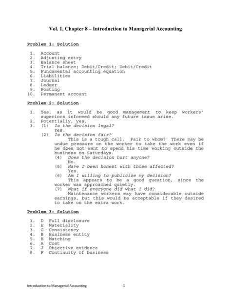 Read Managerial Accounting Chapter 8 Solutions 150744 Pdf 