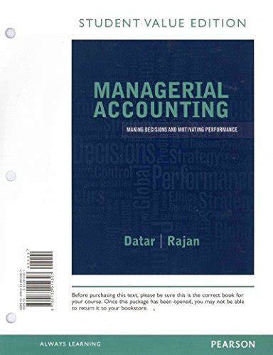Read Online Managerial Accounting Decision Motivating Performance 