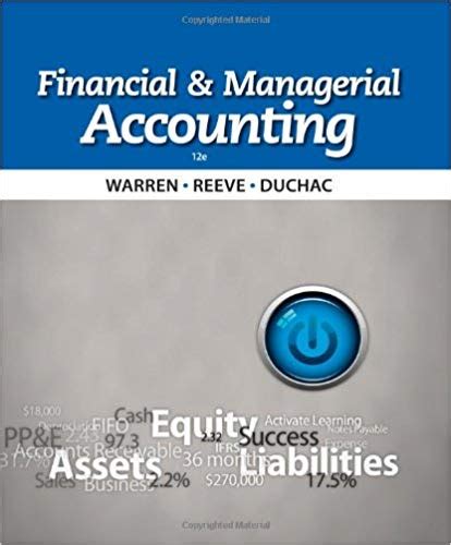 Download Managerial Accounting Warren Reeve Duchac 11E Solutions File Type Pdf 