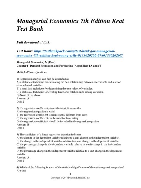 Download Managerial Economics Keat Test Bank 