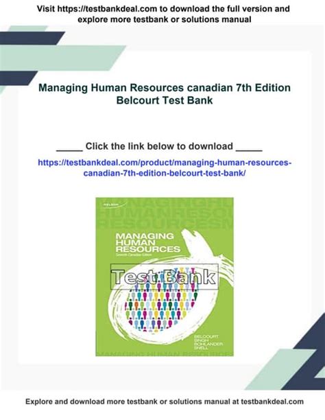 managing human resource 7th canadian edition