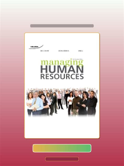 Managing Human Resources 6th Edition Mcqs