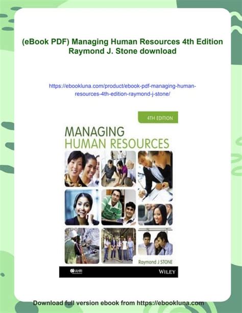 Managing Human Resources By Stone 4th Edition