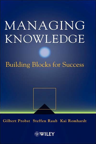 managing knowledge building blocks for success pdf