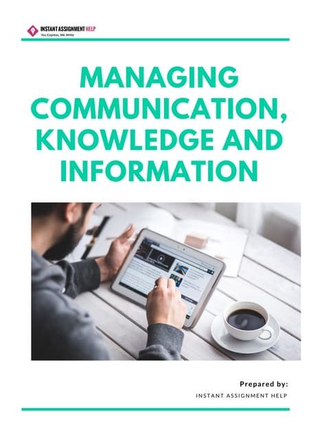 Read Managing Communication Knowledge And Information Writer 