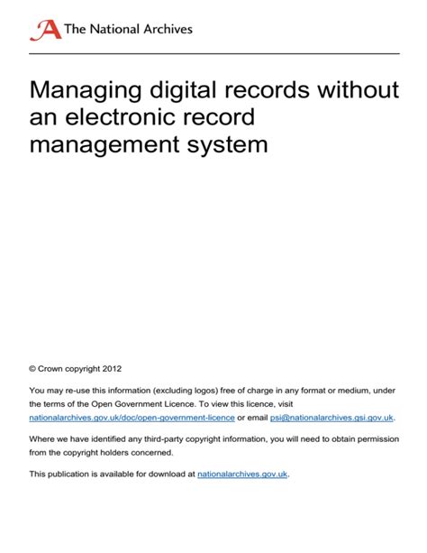 Full Download Managing Digital Records Without An Electronic Records 