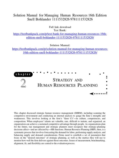 Read Online Managing Human Resources 16Th Edition Pdf Full Version 