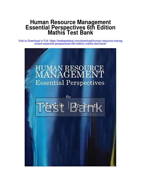 Read Managing Human Resources 6Th Edition Test Bank 