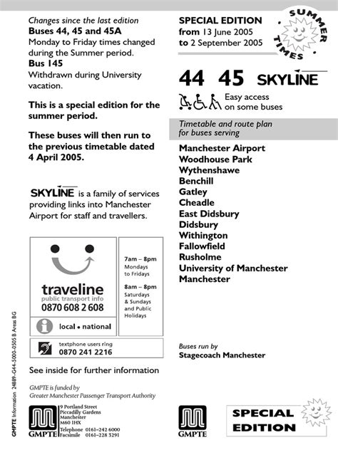 Manchester Bus Timetable