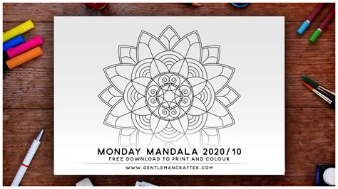 Mandala Monday 2020 01 Free Design To Download Mandala Art For Birthday - Mandala Art For Birthday