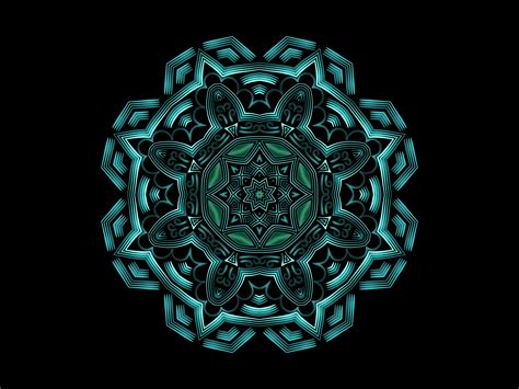 Mandala Pattern Green Starcircle In Gear Graphic By Gigamotiongraphic   Creative Fabrica - Mandala777