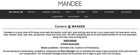 Mandee Job Application