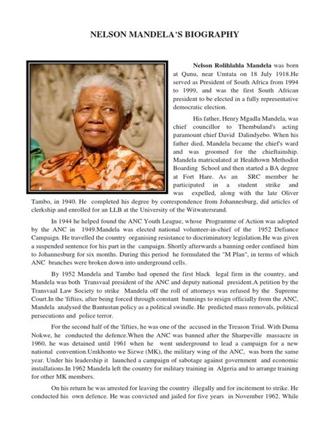 mandelas biography