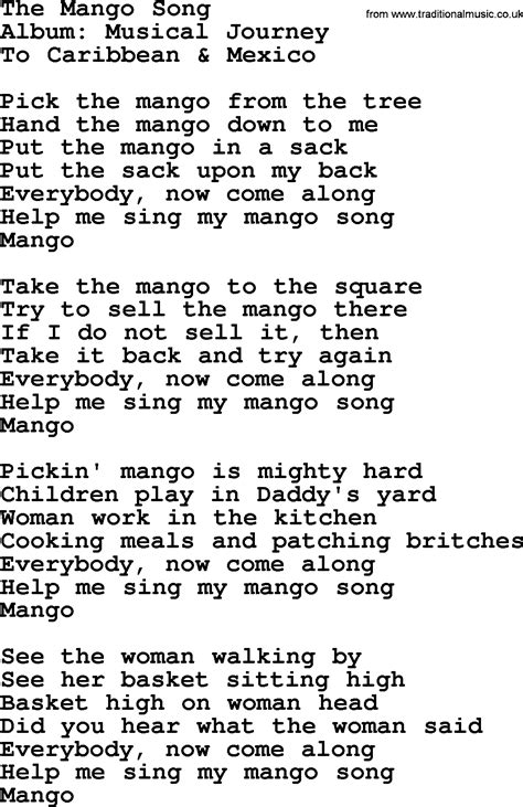 Mango Song Lyrics