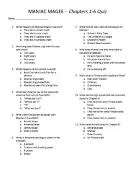 maniac magee answers