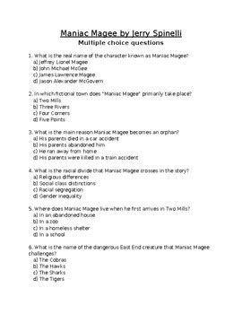 Maniac Magee Questions