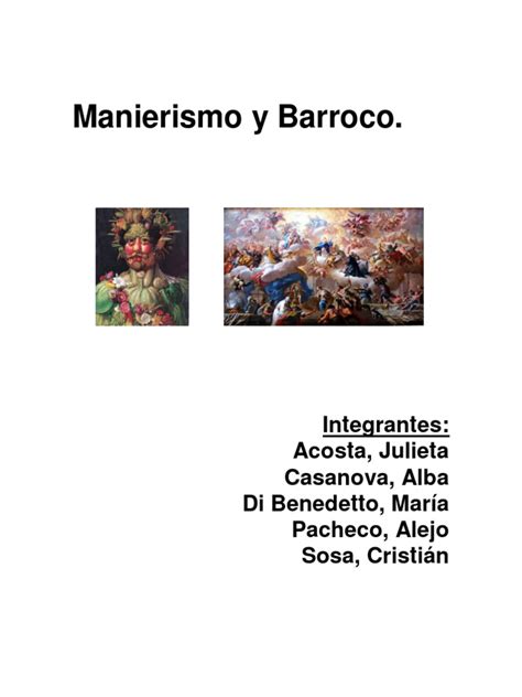 manierismo y barroco pdf