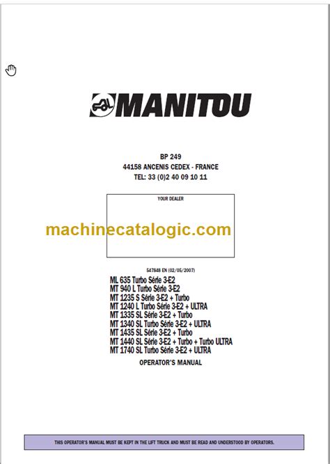 manitou mt 1440 manual