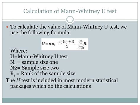 Mann Whitney U Testi