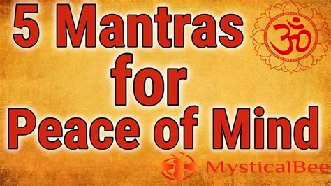 mantras for peace of mind