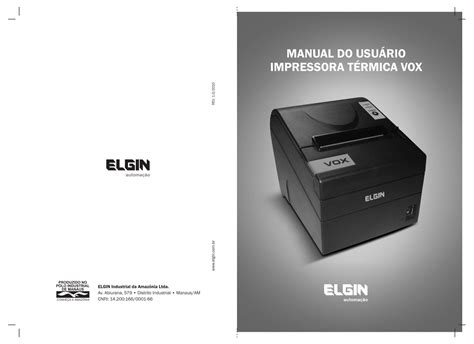 Manual Elgin Vox
