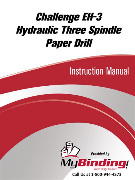 manual for challenge paper drill eh3a