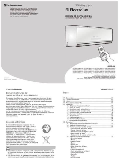 Manual Split Electrolux
