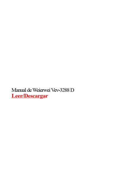 Manual Weierwei
