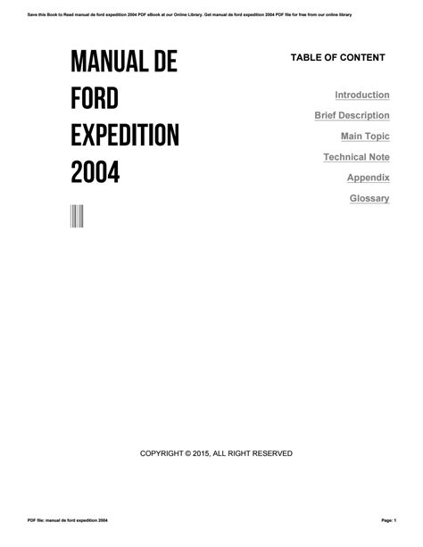 Read Manual De Ford Expedition 2004 