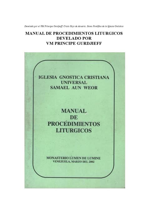Full Download Manual De Procedimientos Liturgicos 