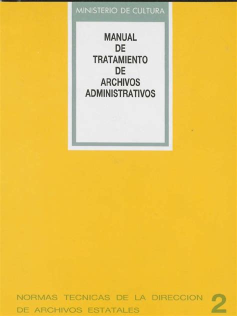 Read Online Manual De Tratamiento De Archivos Administrativos Pdf 