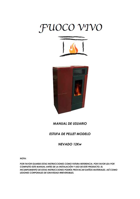 Download Manual Del Usuario Estufas De Pellet 