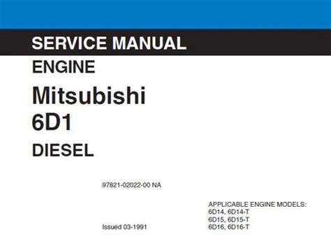 Read Online Manual For 6D14 Mitsubishi Engine 