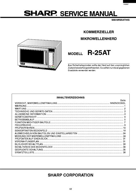 Read Manual For Sharp Microwave R33St 