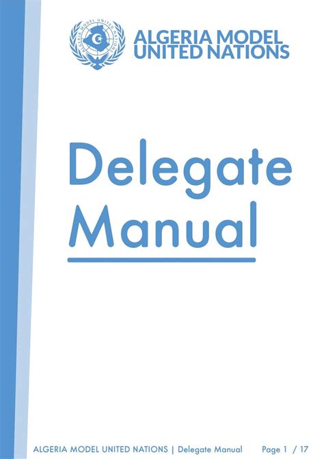 Download Manual For Un Delegates Paperback 